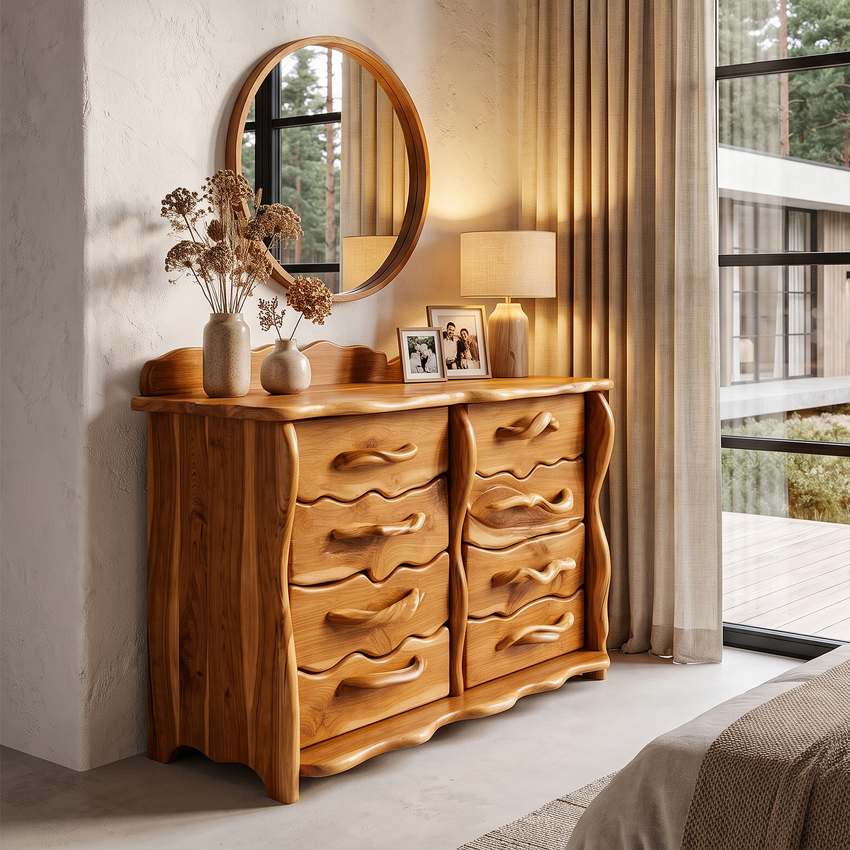 Minimalist Tall Dresser With Multiple Drawers For Bedroom