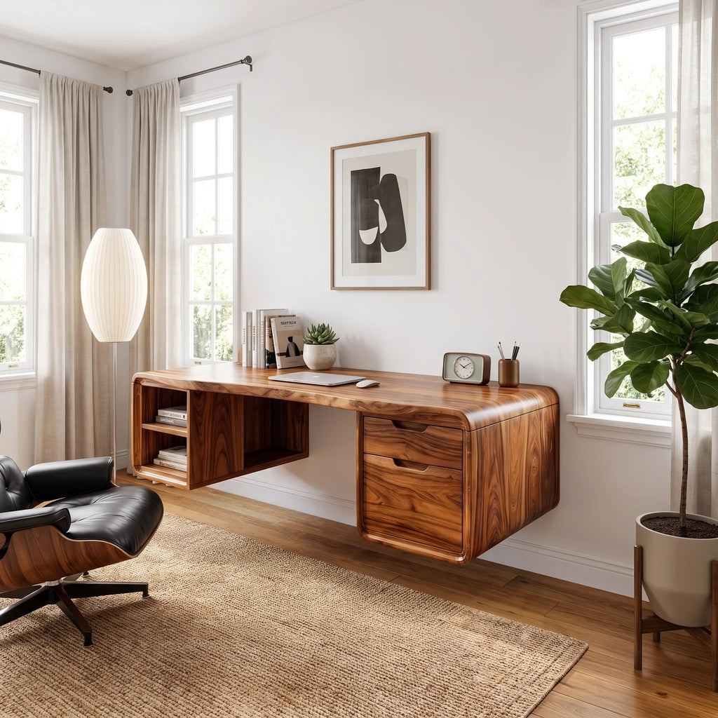 Cozy Computer Desk Home Office Desk Writing Desk With Open Storage For Home Office