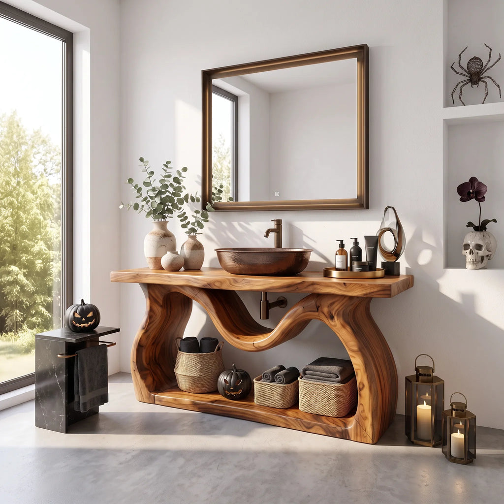 Modern Halloween Bathroom Vanity Cabinet Luxury Ensuite