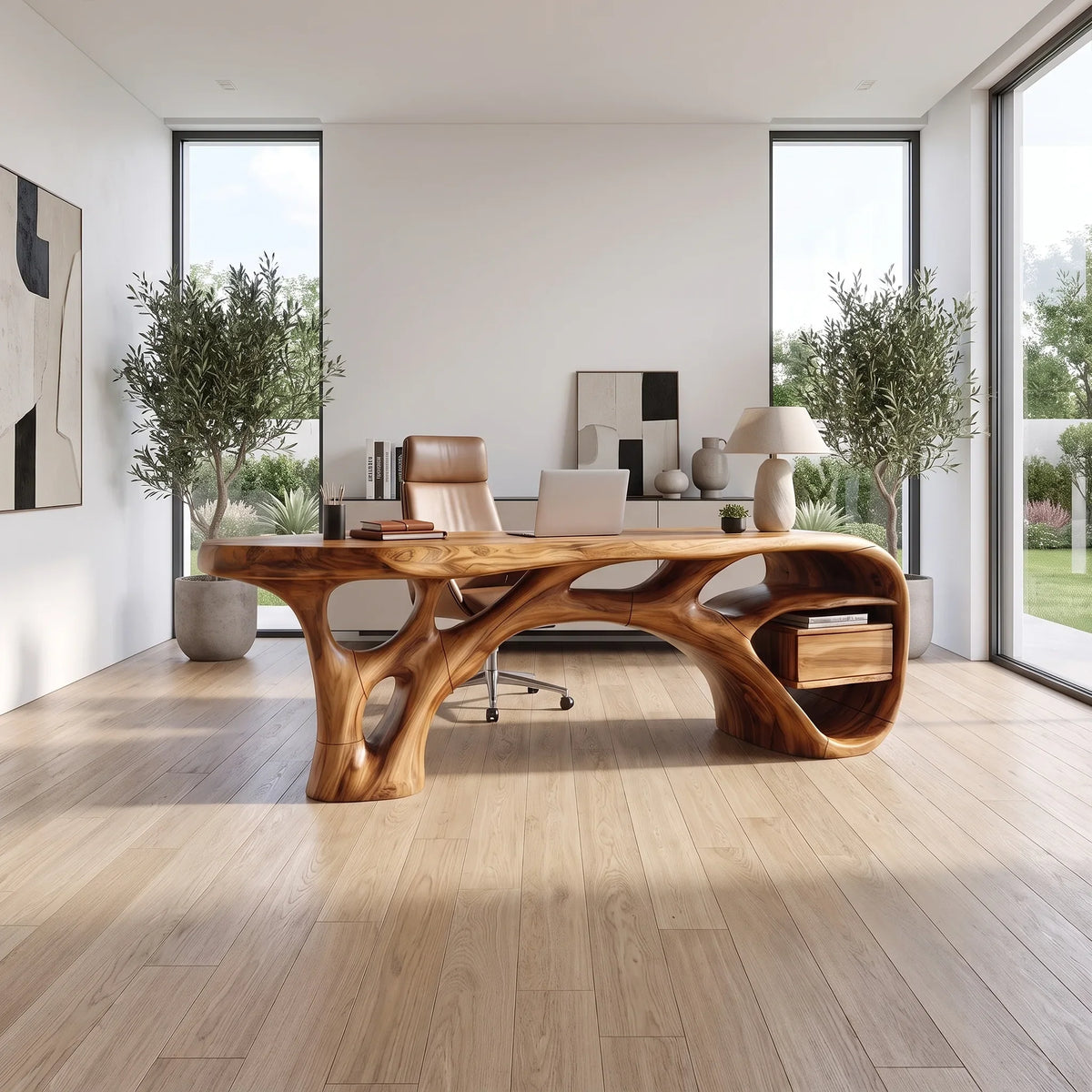 Airy Executive Desk Computer Desk Home Office Desk Open Frame For Modern Office