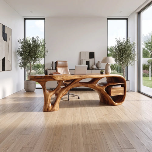 Airy Executive Desk Computer Desk Home Office Desk Open Frame For Modern Office