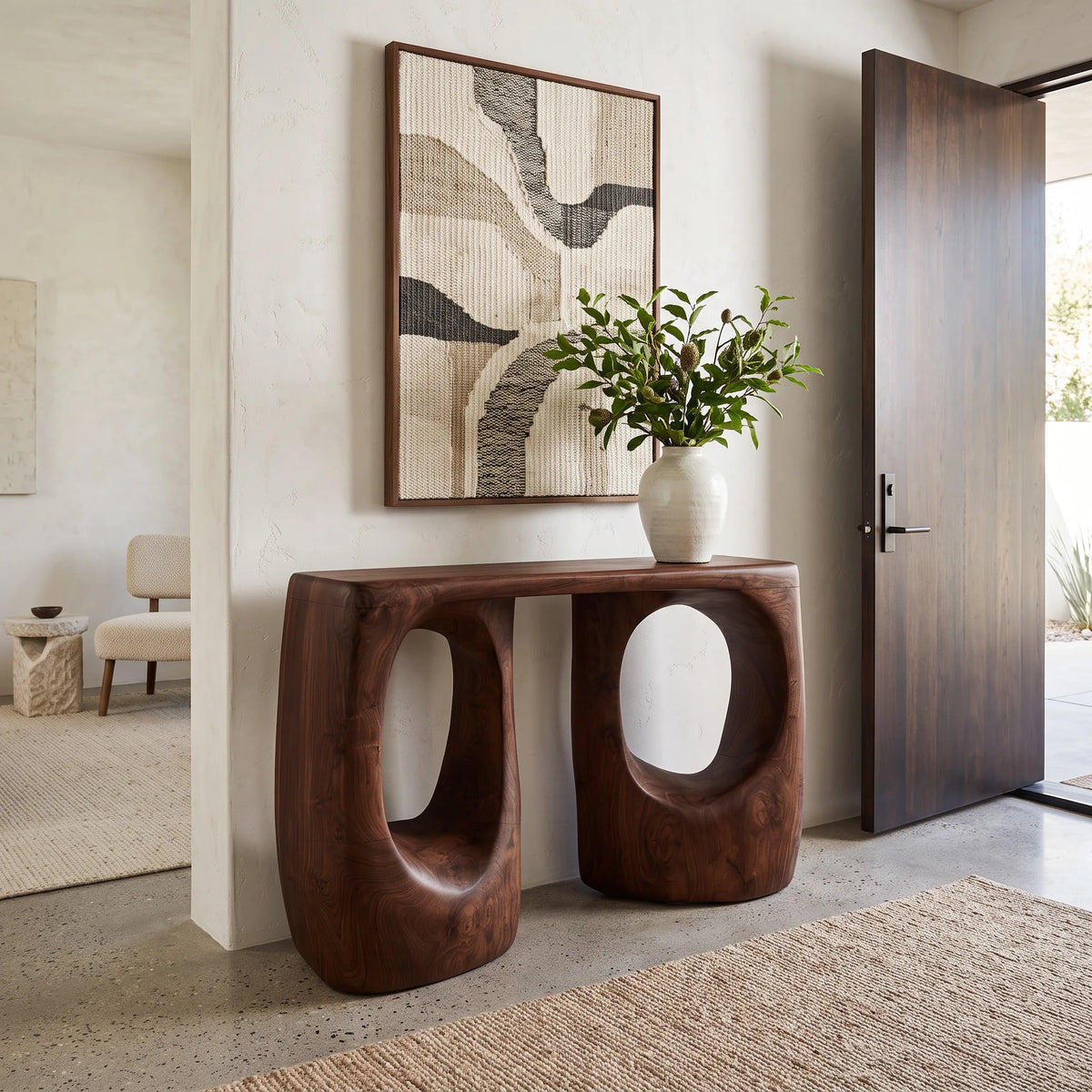 Contemporary Double Arch Console Table For Entryway