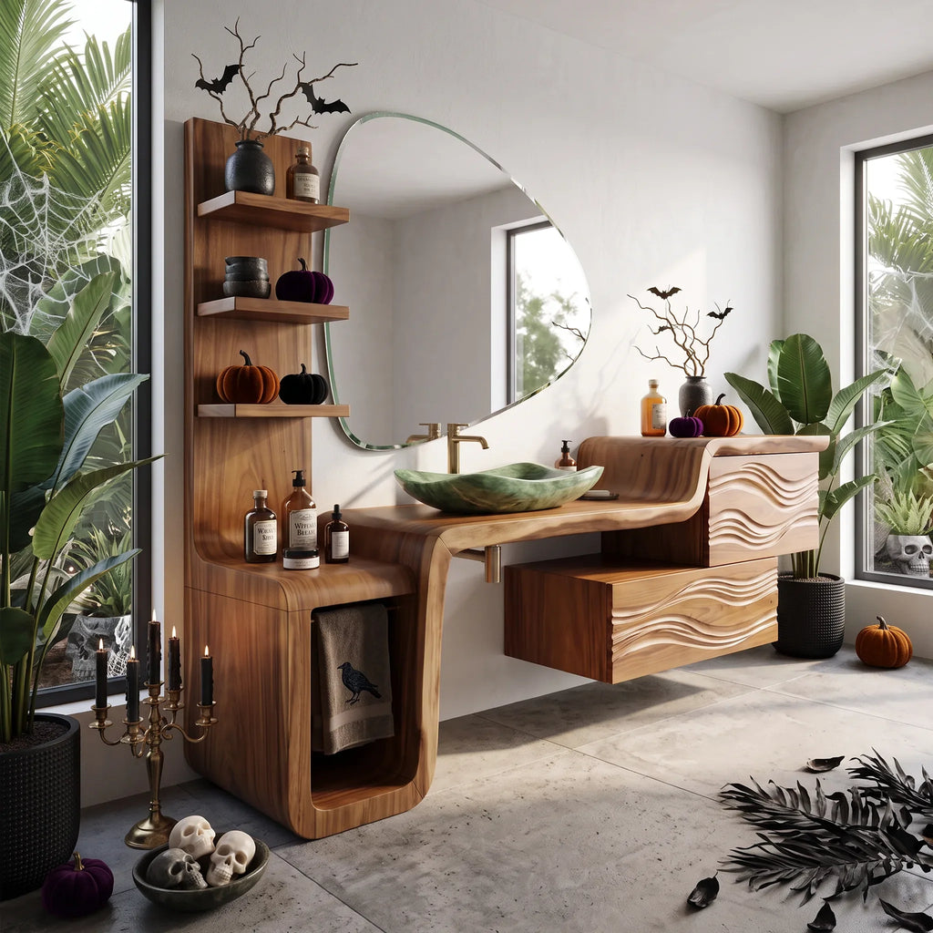 Organic Modern Halloween Bathroom Vanity Luxury Ensuite