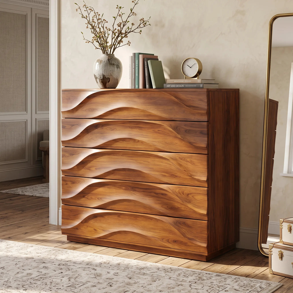 Minimalist Flowing Closet Dresser For Bedroom Space