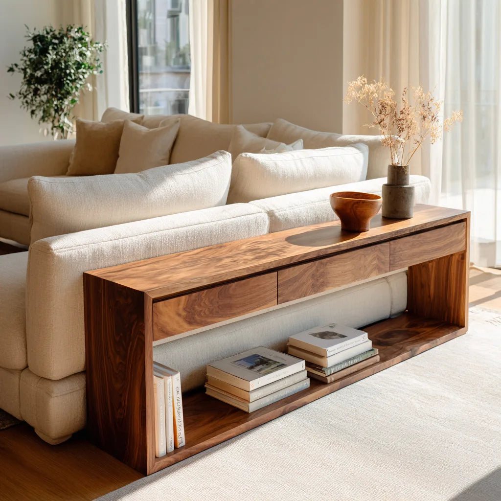 Contemporary Table Behind Sofa For Living Room