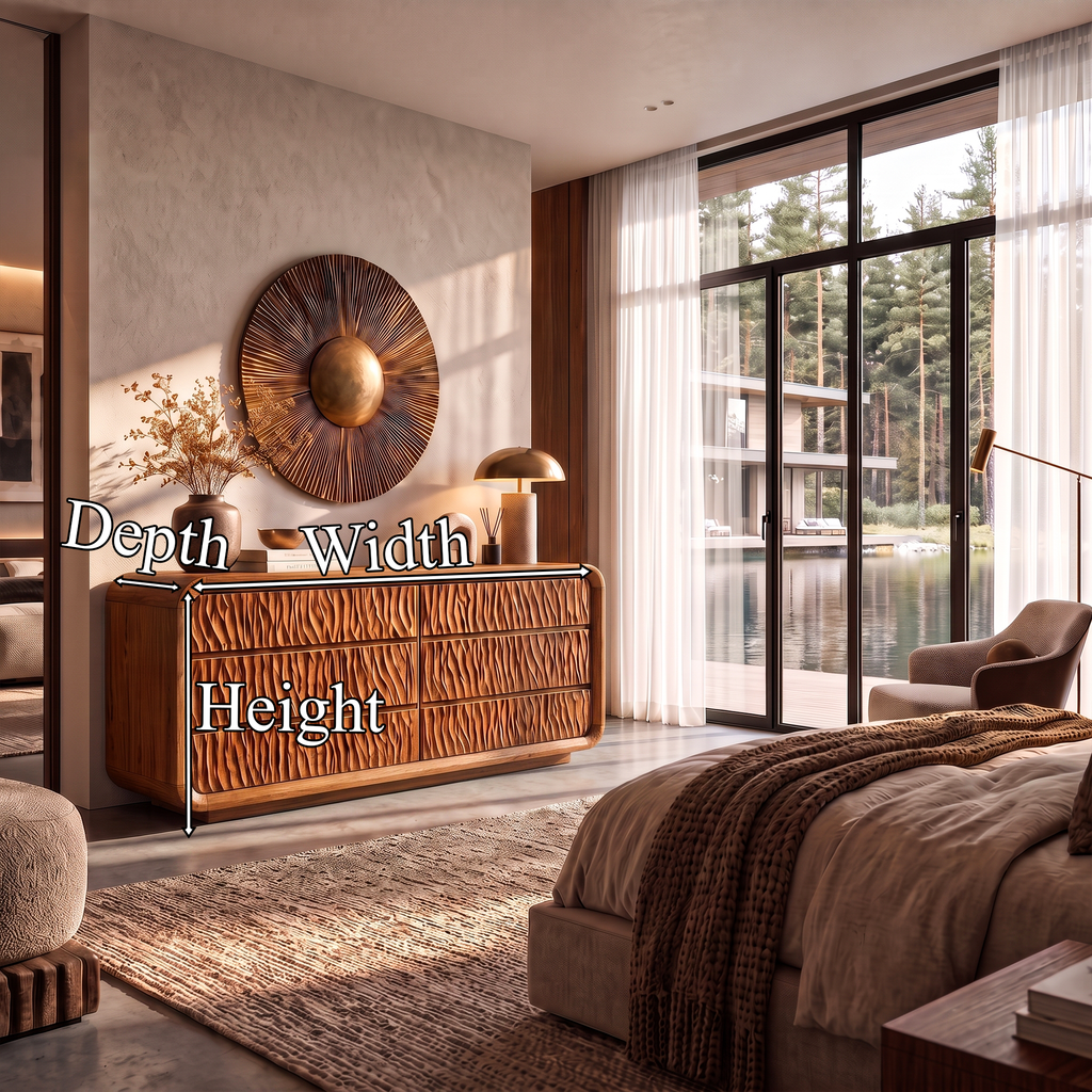 Modern Bedroom Dresser With Soft Curved Edges And Simple Multi Drawer Design For Bedroom