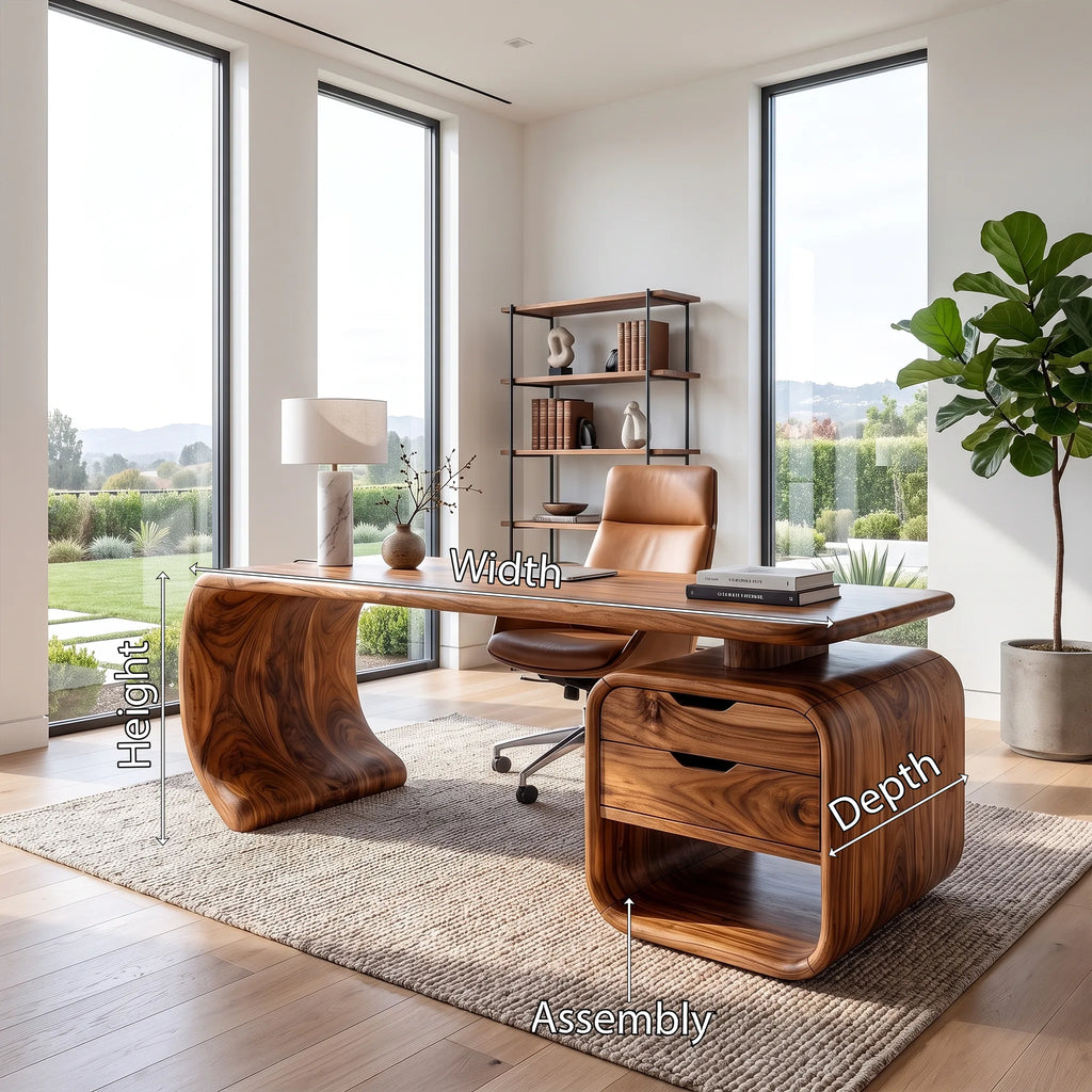 Refined Executive Desk Office Desk Computer Desk With Drawers For Home Office