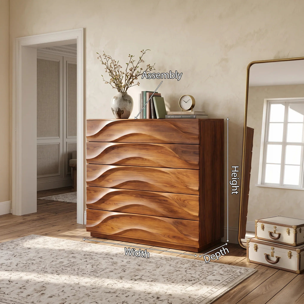 Minimalist Flowing Closet Dresser For Bedroom Space