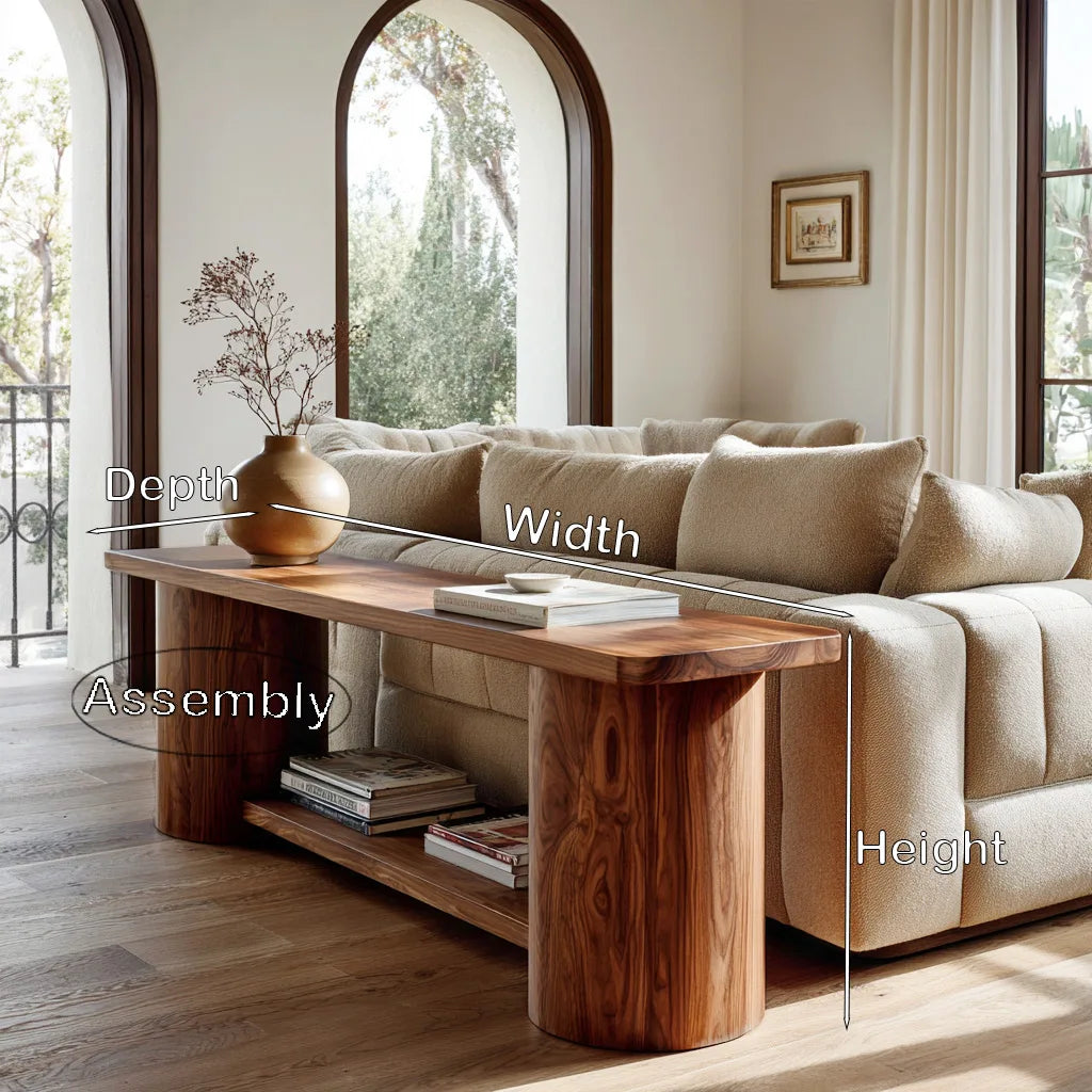 Organic Table Behind Sofa For Living Room
