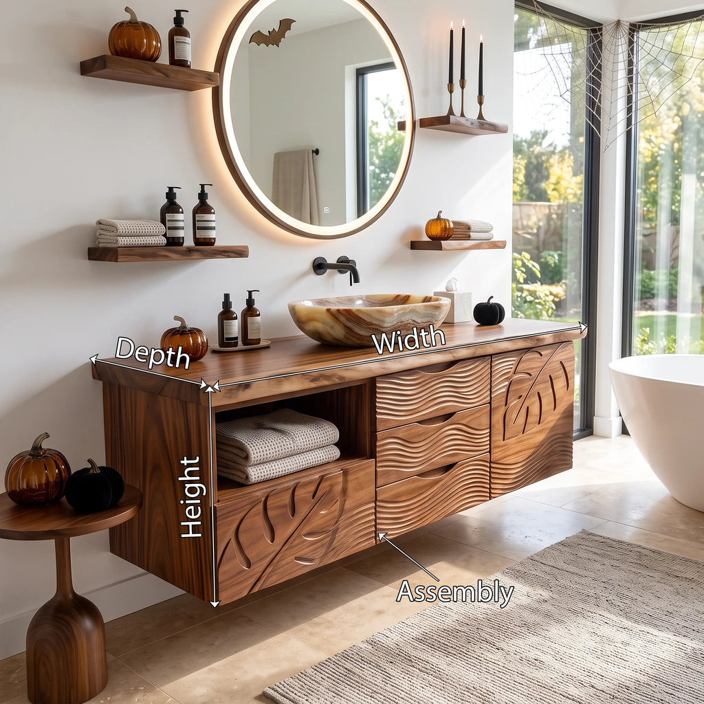 Rustic Halloween Storage Bathroom Vanity Guest Ensuite