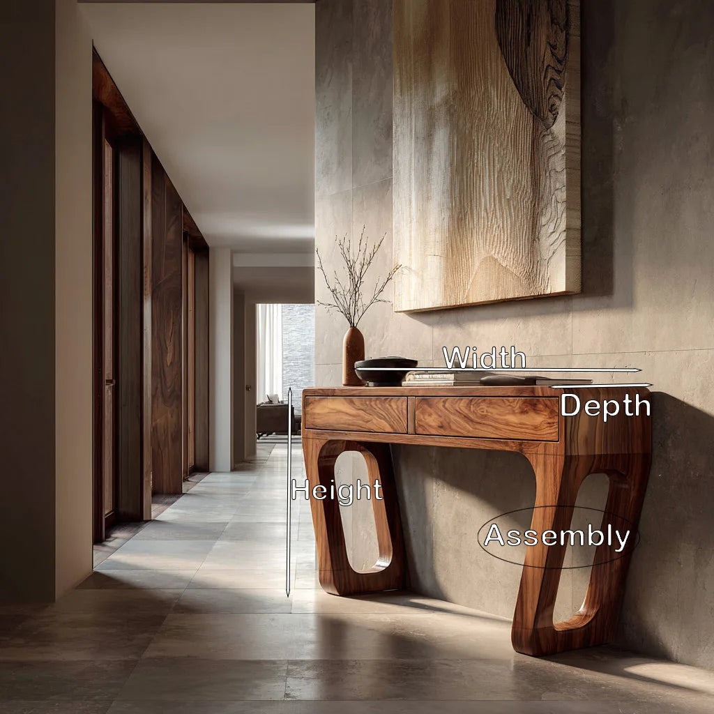 Modern Sculptural Open Leg Console Table For Hallway
