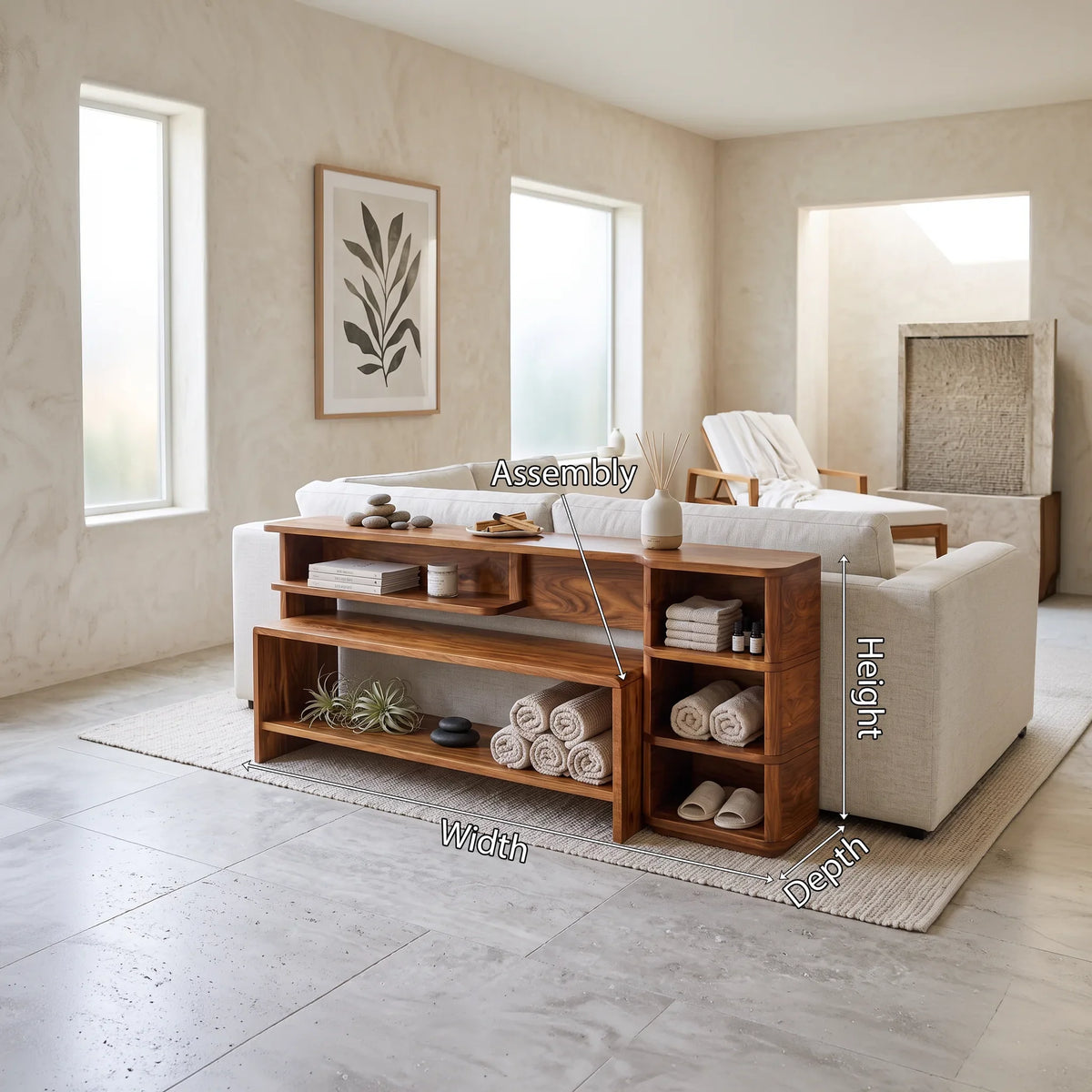 Minimalist Storage Console For Contemporary Living Room