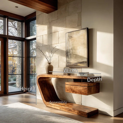 Contemporary Floating Drawer Console Table For Entryway