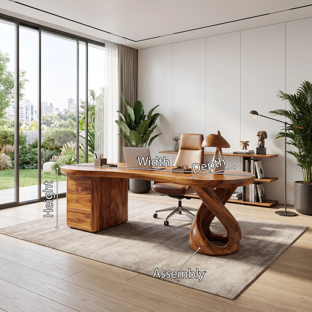 Sculptural Executive Desk Executive Office Desk Office Desk With Loop Leg For Executive Office