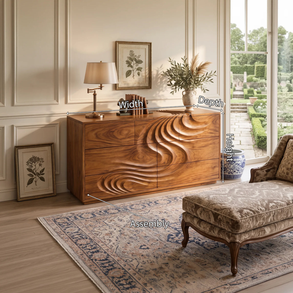 Modern Wave Chest Dresser For Master Bedroom