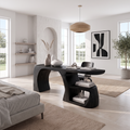 Modern Wood Desk With Floating Drawers For Office