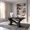 Modern Executive Desk With Sculptural Tree Root Base For Office