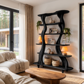 Mid Century Sculptural Bookshelf With Branch Inspired Frame For Living Room