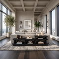 Organic Open Shelf Console For Modern Living Room