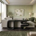 Modern Rounded Cabinet Console For Elegant Entryway