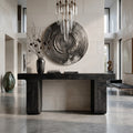 Contemporary Console Table With Geometric Legs For Entryway