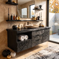 Rustic Halloween Storage Bathroom Vanity Guest Ensuite
