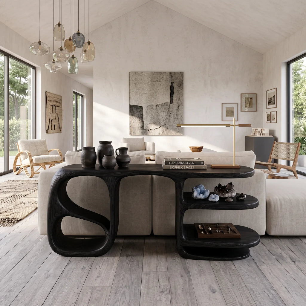 Organic Double Loop Console For Contemporary Living Room