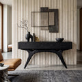 Contemporary Artistic Wooden Console Table For Living Room