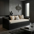 Modern Wooden Sofa With Integrated Drawers For Living Room