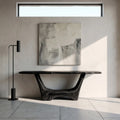 Organic Live Edge Sculptural Console Table For Entryway