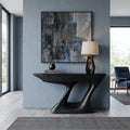 Organic Modern Sculptural Console Table With Drawers For Entryway