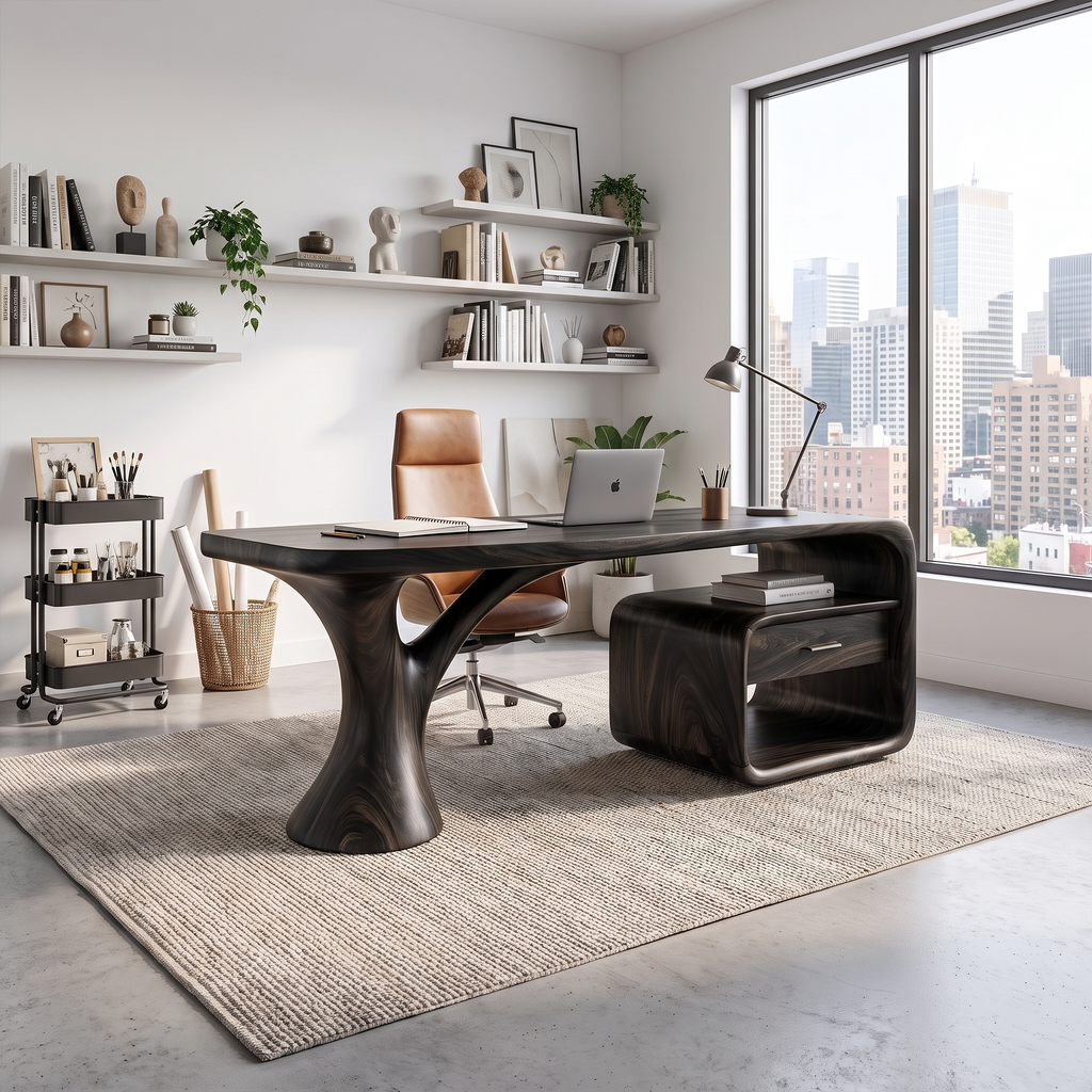 Peaceful Computer Desk Home Office Desk Office Desk Floating Drawer For Home Office
