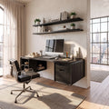 Cozy Computer Desk Home Office Desk Writing Desk With Open Storage For Home Office