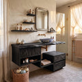Mid Century Pumpkin Bathroom Vanity Modern Ensuite