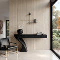 Contemporary Sculptural Console Table With Drawers For Entryway