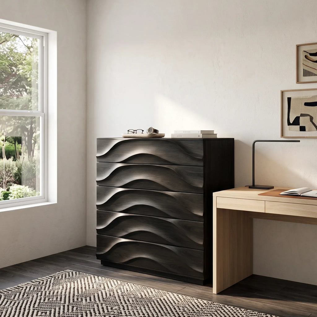 Minimalist Flowing Closet Dresser For Bedroom Space