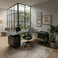 Mid Century L-Shaped Desk For Workspace Or Office
