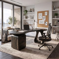 Elegant Office Desk Executive Desk Writing Desk With Rounded Drawers For Executive Office
