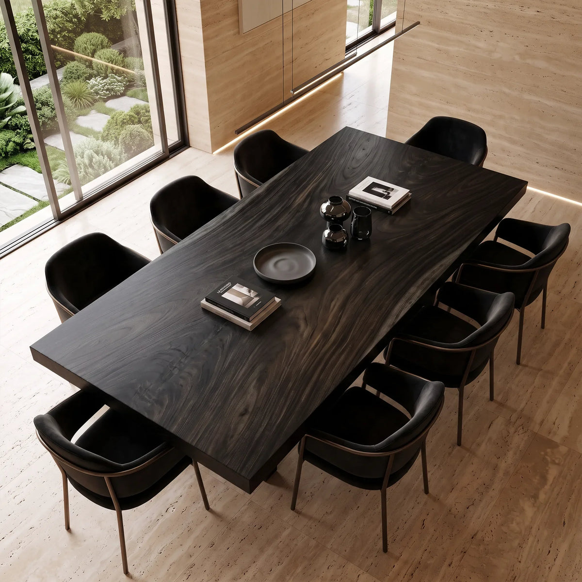 Rustic Rectangular Dining Table Top Outdoor Dining Area