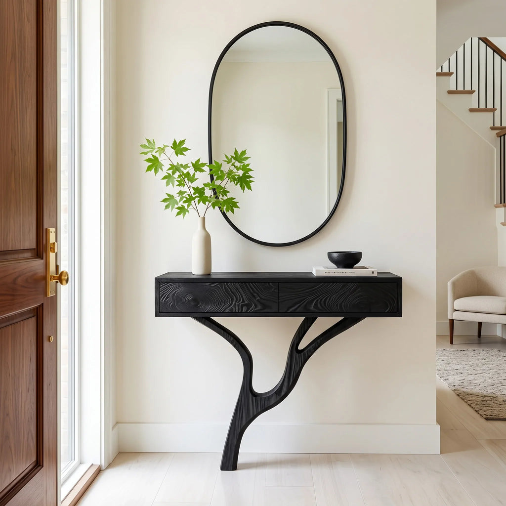 Modern Branch Style Wooden Console Table For Hallway
