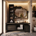 Handcrafted Scandinavian Christmas Floating Vanity Holiday Cottage