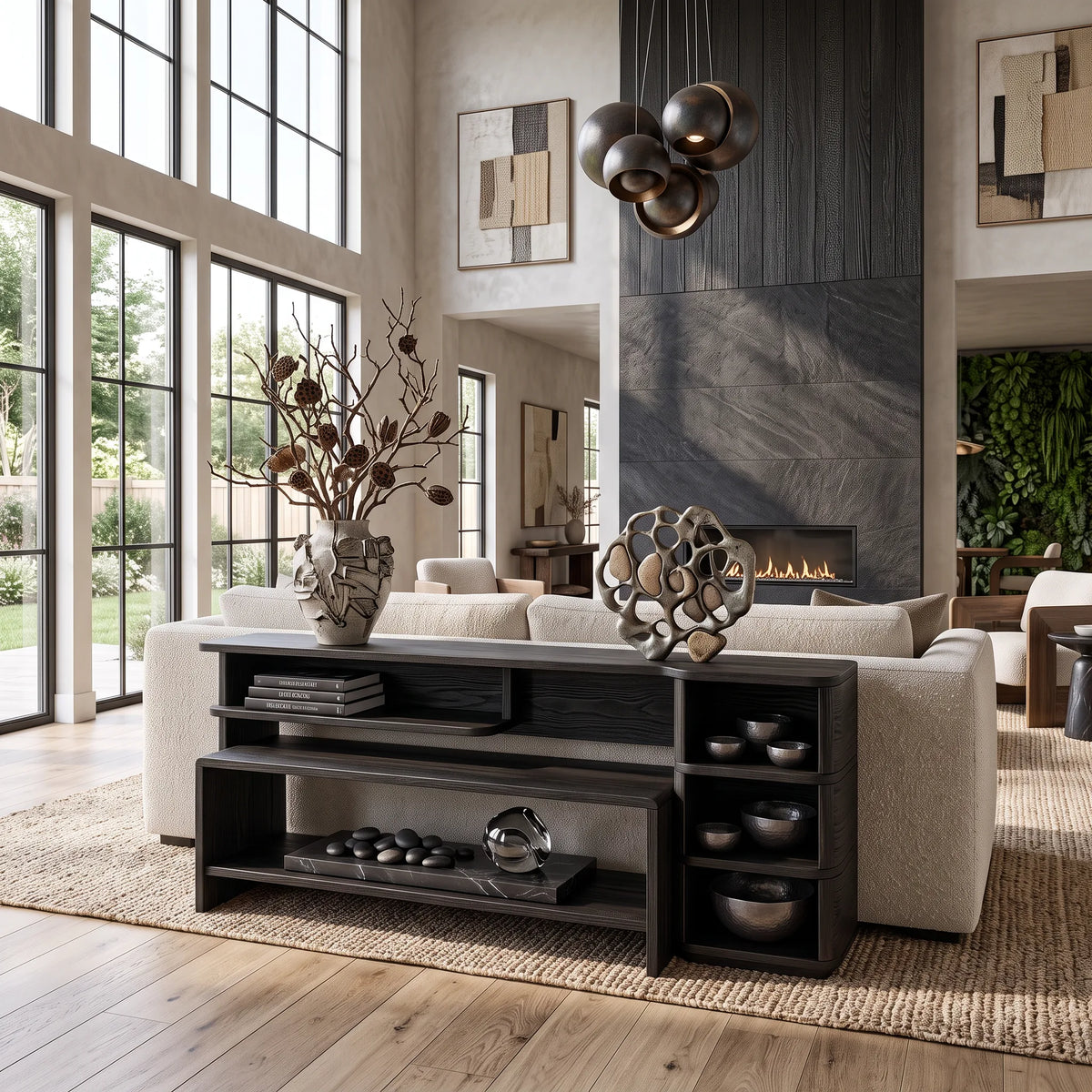 Minimalist Storage Console For Contemporary Living Room