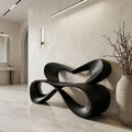 Modern Bench With Heart-Shaped Backrest For Hallway