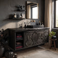 Farmhouse Skull Storage Bathroom Vanity Country Retreat