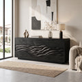 Mid Century Wave Carved Credenza Modern Entryway