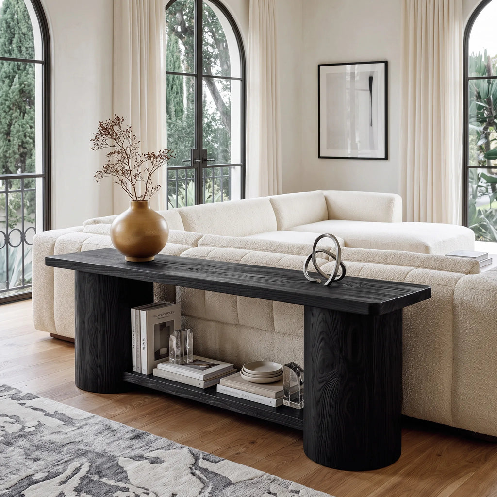 Organic Table Behind Sofa For Living Room