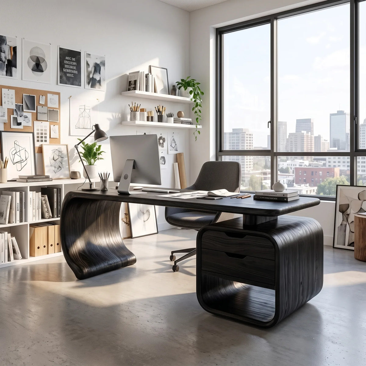 Refined Executive Desk Office Desk Computer Desk With Drawers For Home Office