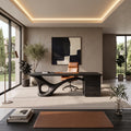 Organic Modern Executive Desk With Drawers For Luxury Office