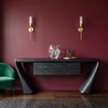 Contemporary Curved Drawer Console Table For Entryway
