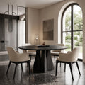 Contemporary Pedestal Round Dining Table For Dining Room